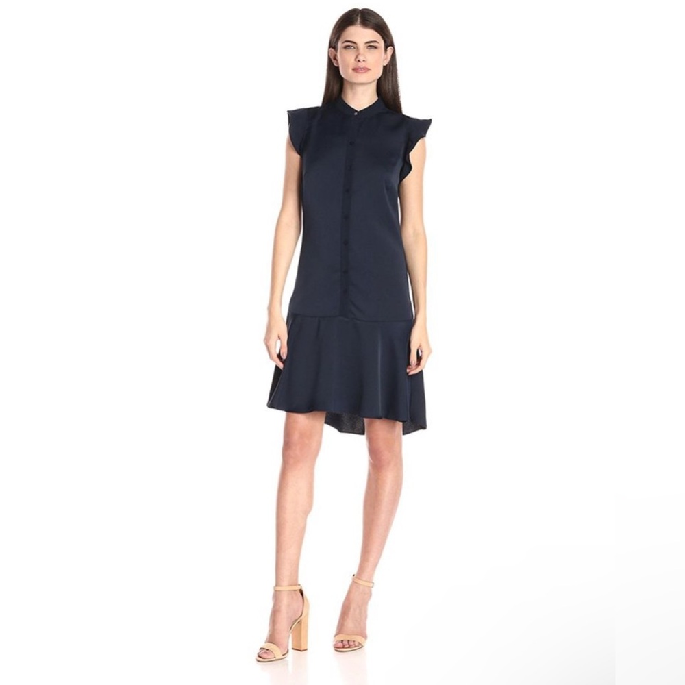 Ellen Tracy Elegant Navy Blue Dress Sz 2